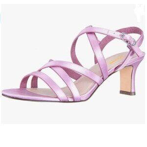 XYD Pink Prom Strappy Open Toe Sandals Mid heel Slingbacks Ankle Strap Shoes